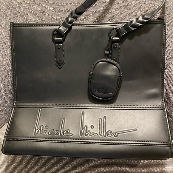 Nicole Miller Faux Leather Tote/Purse - Picture 2 of 7
